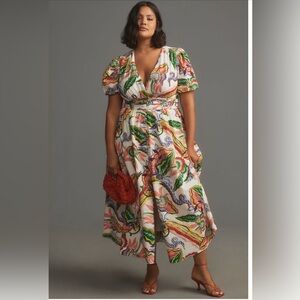 Anthropologie Katerina Button Front Dress